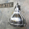 Large industrial style aluminium blast proof ceiling pendant. 