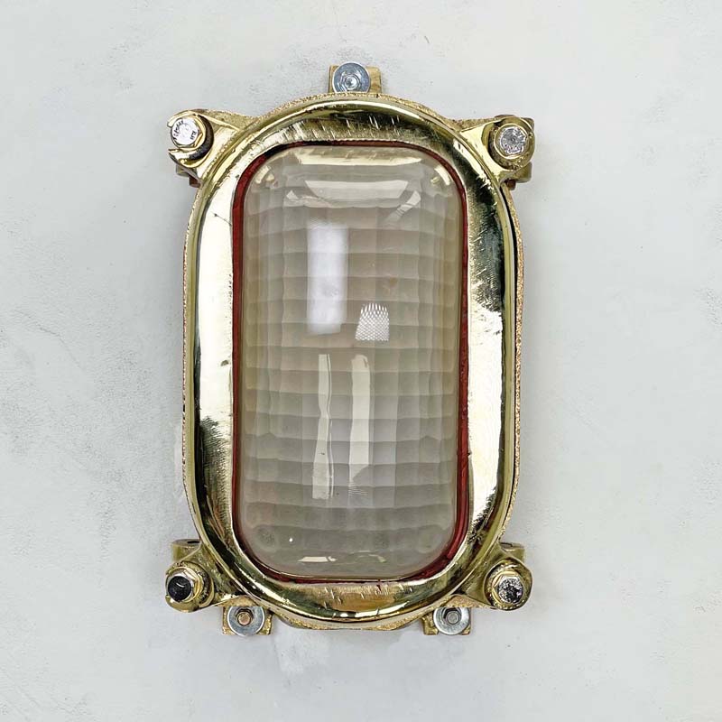 Shop our brass vintage wall sconce with frosted glass. A vintage industrial wall light with decorative glass suitable for outdoor or indoor use. Worldwide shipping