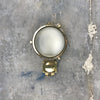 Large outdoor brass wall light with frosted glass