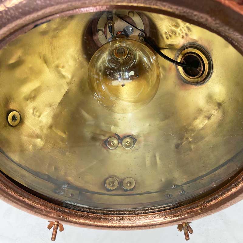 Vintage industrial Brass & Copper dome ceiling light