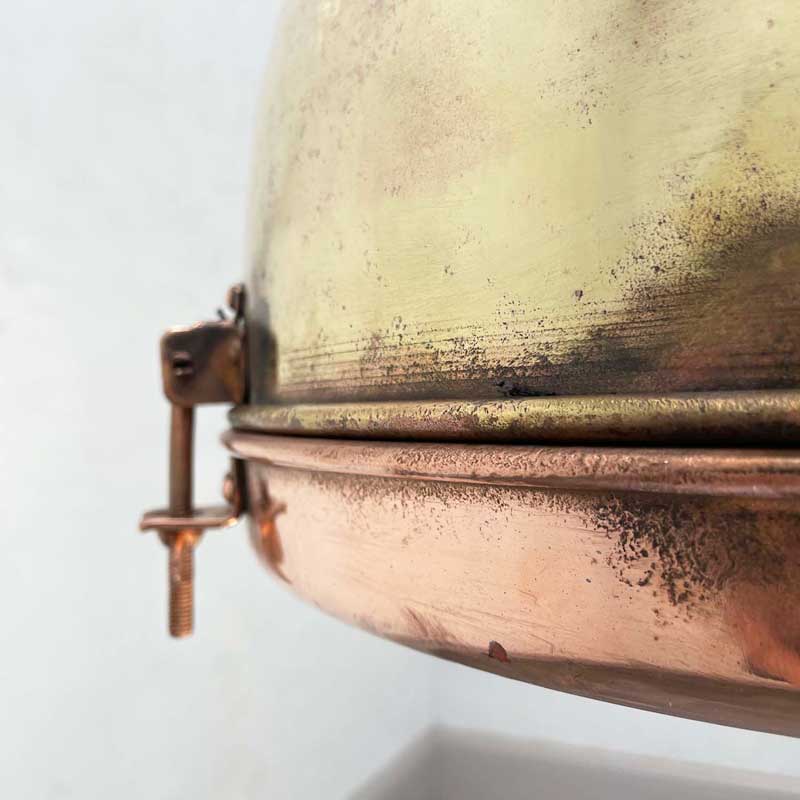 Vintage industrial Brass & Copper dome ceiling light