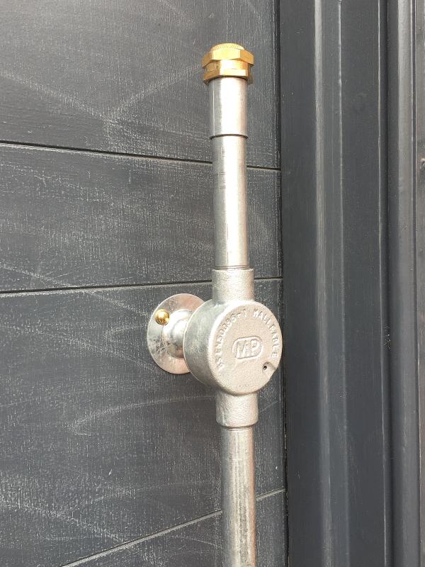 Industrial style galvanised long door handle