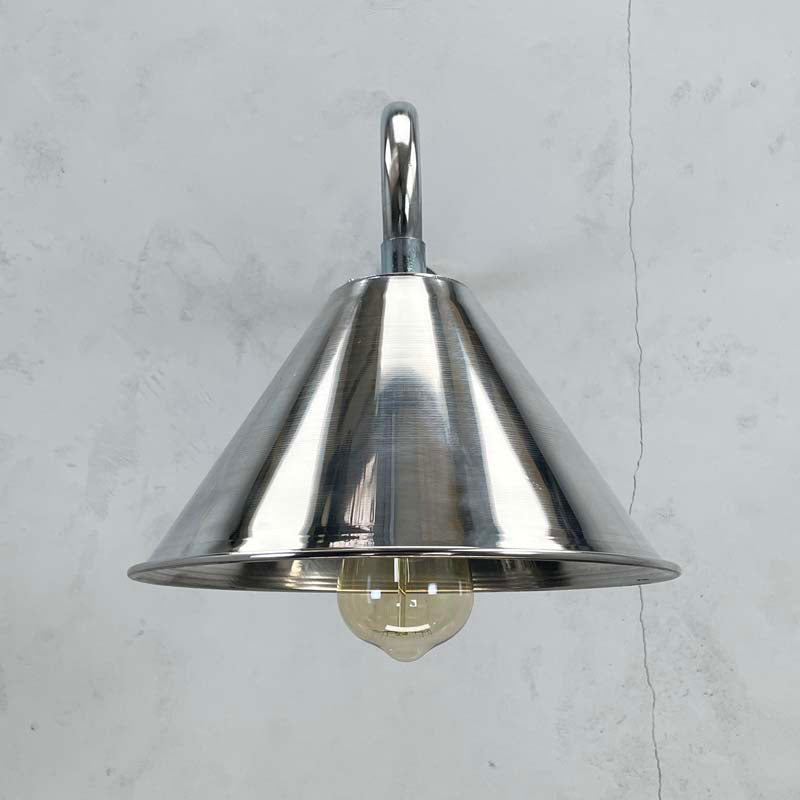 galvanised steel industrial style wall lamp, use with LED light bulb. 