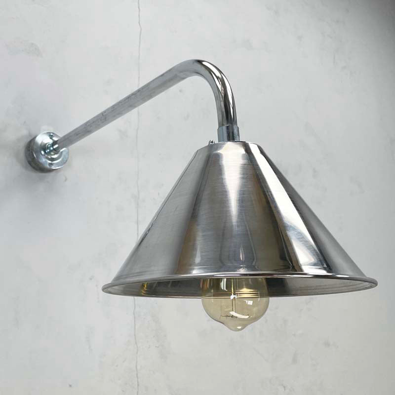 galvanised steel industrial style wall lamp, use with LED light bulb. 