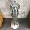 Vintage industrial floor lamp with tubes and cage