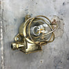 Nautical vintage industrial brass outdoor bulkhead wall light by Brasuk