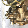 Vintage industrial small cage light in bronze by Kokosha. Restored for indoor use for ultimate industrial style.