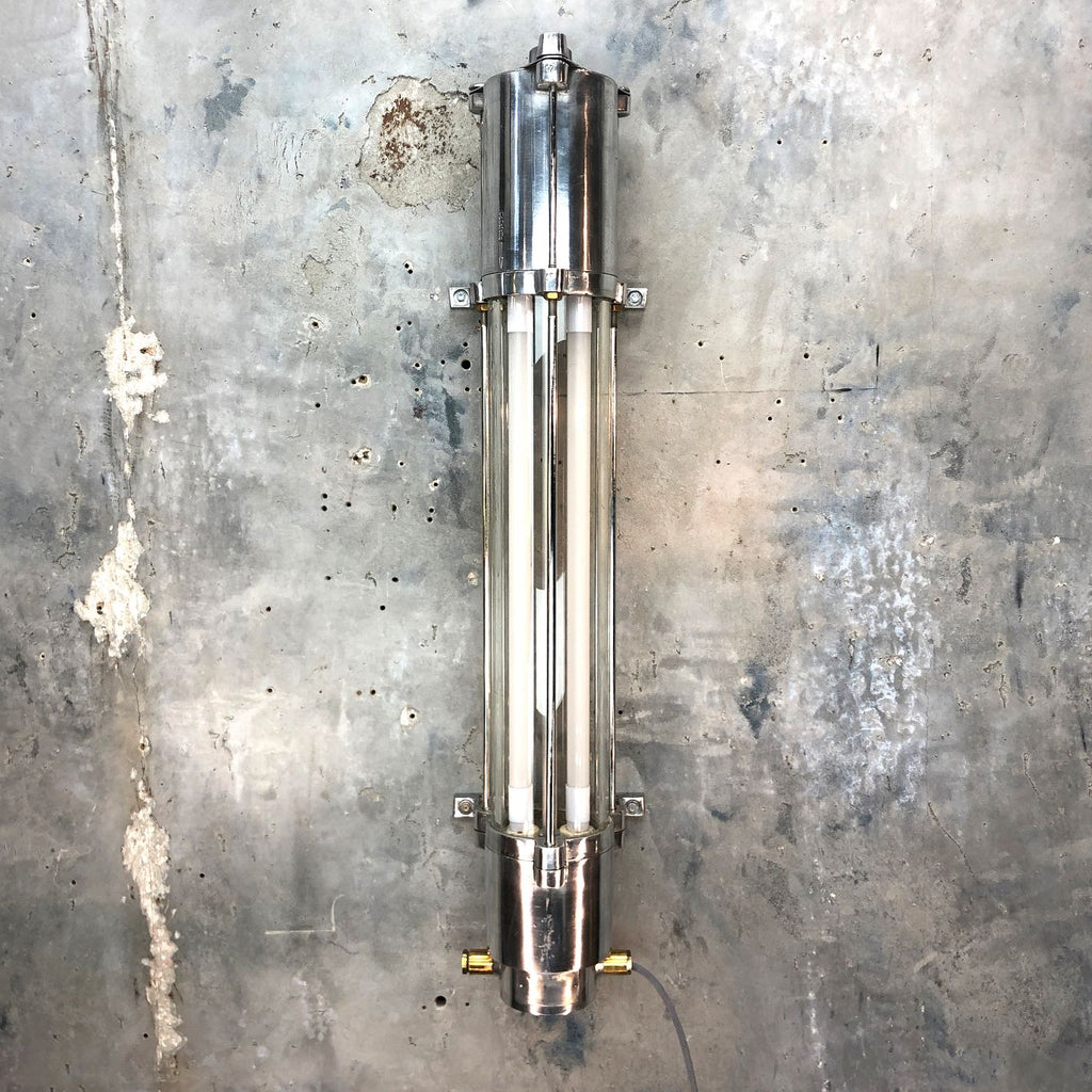 A vintage industrial aluminium wall mounted strip light by Wittenberg