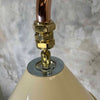 Vintage INdustrial Ivory & copper cantilever wall Light