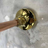 Vintage industrial Ivory & copper cantilever wall Light