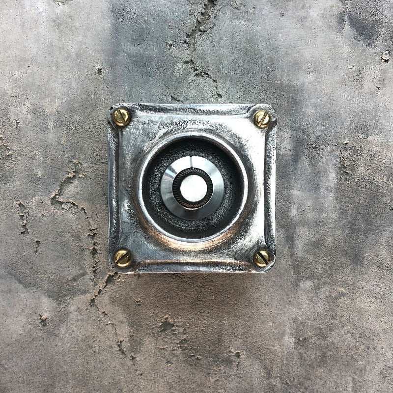 Single industrial dimmer light switch made from recycled alloy