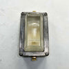 An industrial aluminium bulkhead wall light by General Electric Company made c1995. Reclaimed and restored by hand in UK by Loomlight, ready to be installed either vertically or horizontally.