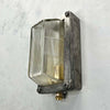 An industrial aluminium bulkhead wall light by General Electric Company made c1995. Reclaimed and restored by hand in UK by Loomlight, ready to be installed either vertically or horizontally.