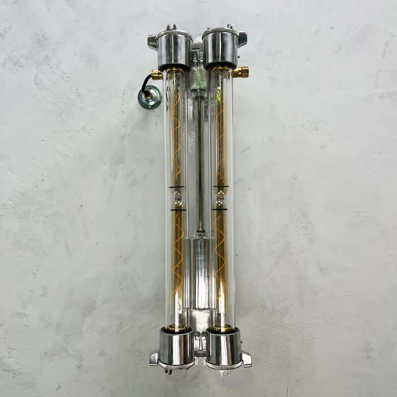 Shop our industrial strip light, wall mounted. A unique Edison wall light with flameproof glass and aluminium casing and LED tubes with worldwide delivery. 