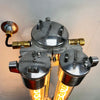 The Edison long wall light features 4 LED filament tubes. It is a reclaimed industrial fixture from 1976 which we have extensively restored and made ready for modern interiors. Made from Aluminium and glass