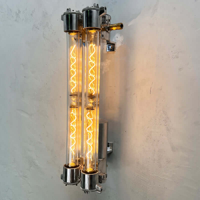 Shop our industrial strip light, wall mounted. A unique Edison wall light with flameproof glass and aluminium casing and LED tubes with worldwide delivery. 